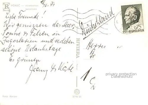 AK / Ansichtskarte Porec Fliegeraufnahme Lanterna Porec