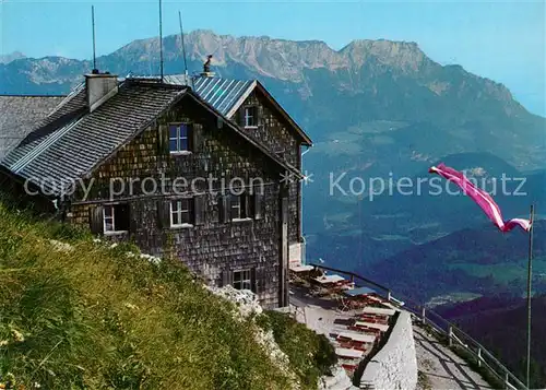 AK / Ansichtskarte Purtscheller_Haus am Hohen Goell mit Untersberg Purtscheller_Haus