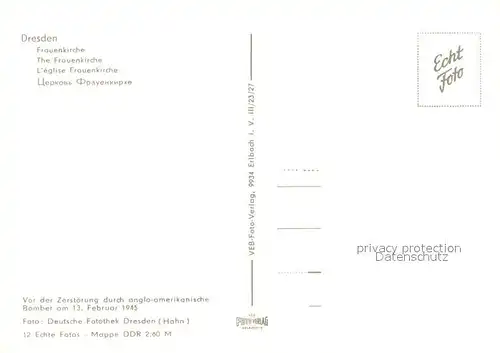 AK / Ansichtskarte Dresden Frauenkirche Fliegeraufnahme Dresden