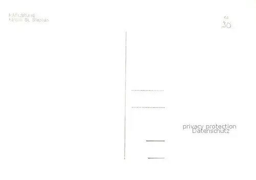 AK / Ansichtskarte Karlsruhe_Baden Kirche St Stephan Karlsruhe_Baden