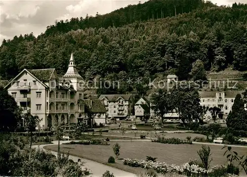 AK / Ansichtskarte Herrenalb_Schwarzwald Moenchs Posthotel Kurgarten 