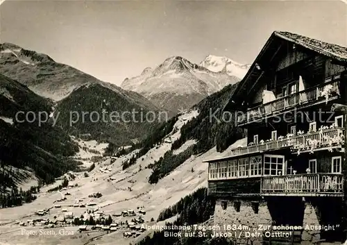 AK / Ansichtskarte Graz_Steiermark Alpengasthaus Togisch Zur Schoenen Aussicht mit St Jakob Graz_Steiermark
