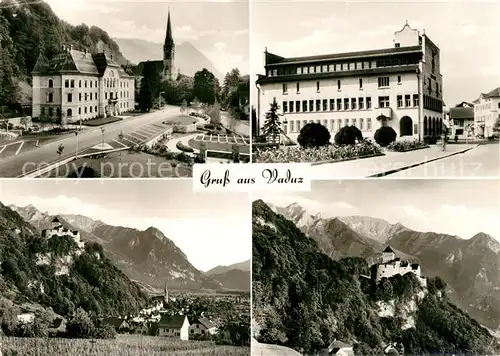 AK / Ansichtskarte Vaduz Orts und Teilansichten Fuerstl Schloss Vaduz