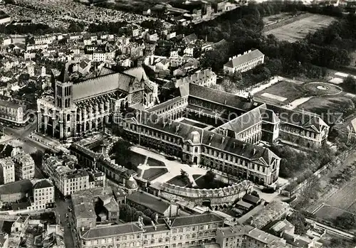 AK / Ansichtskarte Saint_Denis_Chef_Caux La Basilique et la Maison de la Legion dHonneur Vue aerienne Saint_Denis_Chef_Caux
