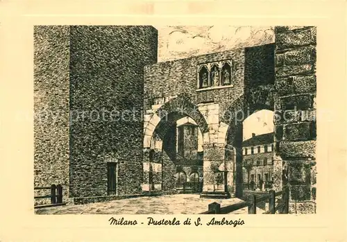AK / Ansichtskarte Milano Pusterla di San Ambrogio Milano