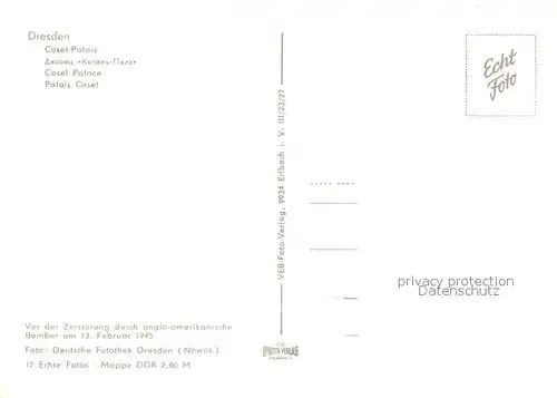 AK / Ansichtskarte Dresden Cosel Palais Dresden