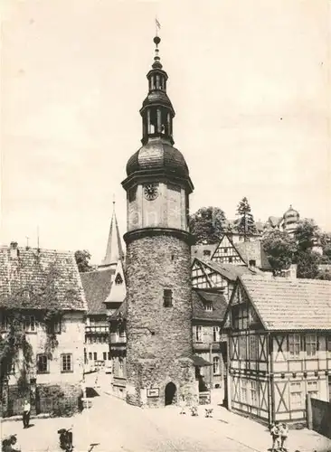 AK / Ansichtskarte Stolberg_Harz Markt oder Saigerturm Stolberg Harz