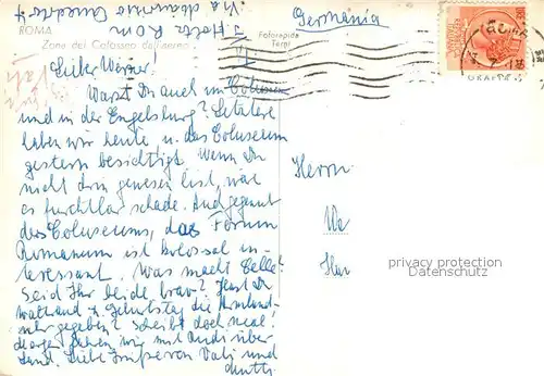 AK / Ansichtskarte Roma_Rom Zona del Colosseo dall aereo Roma_Rom