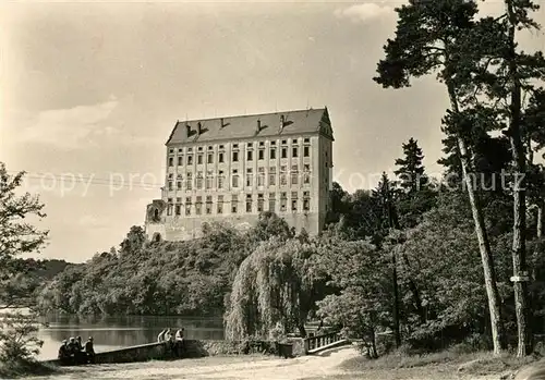 AK / Ansichtskarte Plumlov Postavenim zamecke budovy nad Podhradskym Plumlov