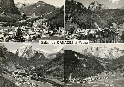 AK / Ansichtskarte Canazei_di_Fassa Teilansichten Panorama Canazei_di_Fassa