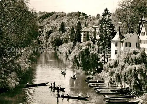 AK / Ansichtskarte Tuebingen Neckarpartie mit Hoelderlinturm Tuebingen