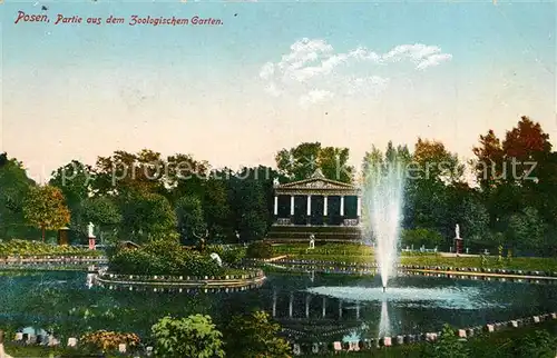 AK / Ansichtskarte Posen_Poznan Partie aus dem Zoologischen Garten Posen Poznan