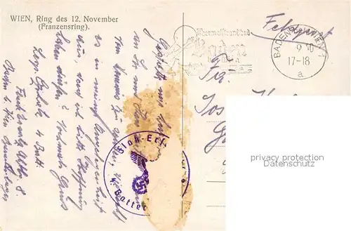 AK / Ansichtskarte Wien Ring des 12. November Franzensring Kuenstlerkarte Wien