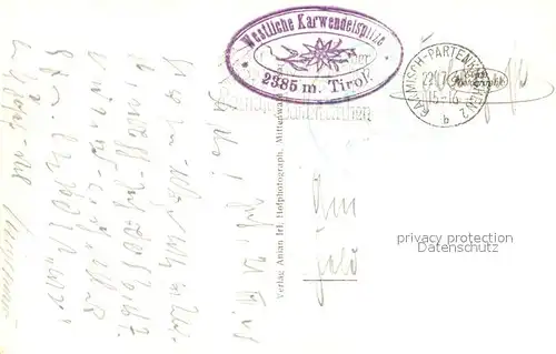 AK / Ansichtskarte Garmisch Partenkirchen Blick vom Anstieg zur Tiefkarspitze auf westliche Karwendelspitze Gebirgspanorama Garmisch Partenkirchen