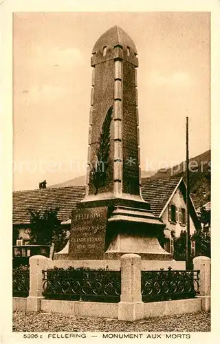 AK / Ansichtskarte Fellering Monument aux Morts Kriegerdenkmal Collection l Alsace Fellering