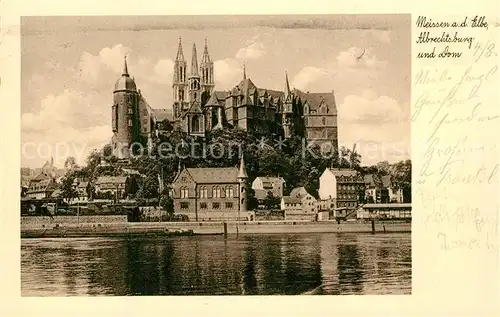 AK / Ansichtskarte Meissen_Elbe_Sachsen Albrechtsburg und Dom Meissen_Elbe_Sachsen