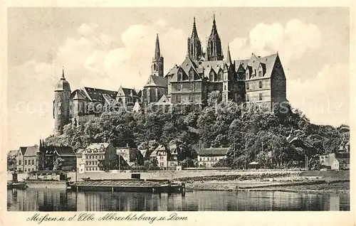 AK / Ansichtskarte Meissen_Elbe_Sachsen Albrechtsburg und Dom Meissen_Elbe_Sachsen