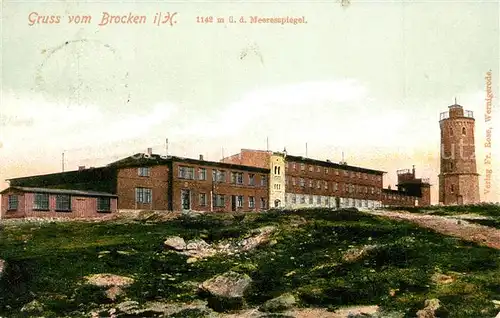 AK / Ansichtskarte Brocken_Harz Berghotel Gaststaette Aussichtsturm Brocken Harz