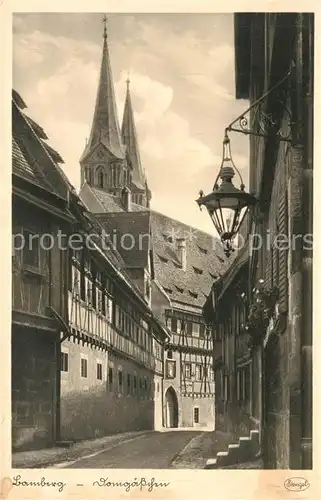 AK / Ansichtskarte Bamberg Domgaesschen Bamberg