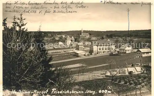 AK / Ansichtskarte Friedrichsbrunn_Harz Panorama Friedrichsbrunn Harz