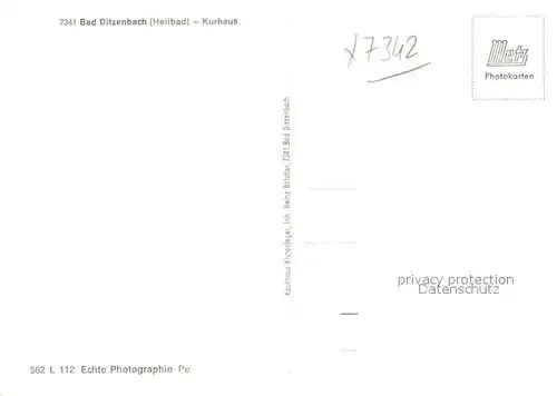 AK / Ansichtskarte Bad_Ditzenbach Kurhaus Bad_Ditzenbach