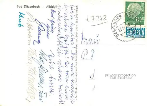 AK / Ansichtskarte Bad_Ditzenbach Albidylle Bad_Ditzenbach