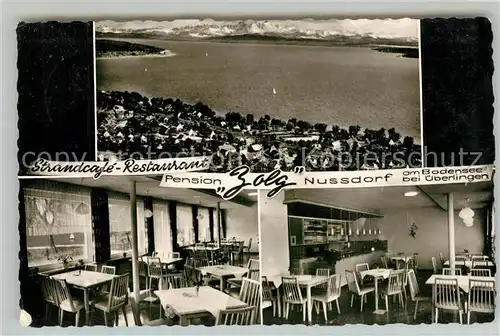 AK / Ansichtskarte Nussdorf_ueberlingen Strandcafe Restaurant Pension Zolg Nussdorf ueberlingen