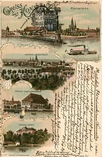 AK / Ansichtskarte Konstanz_Bodensee Seestrasse Conciliumsgebaeude Schloss Mainau Konstanz_Bodensee