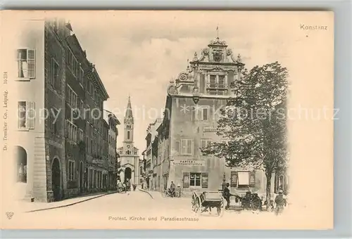 AK / Ansichtskarte Konstanz_Bodensee Protestantische Kirche Paradiesstrasse Konstanz_Bodensee