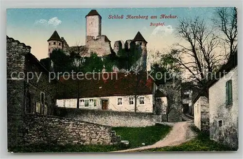 AK / Ansichtskarte Neckarzimmern Schloss Hornberg Burghof Neckarzimmern