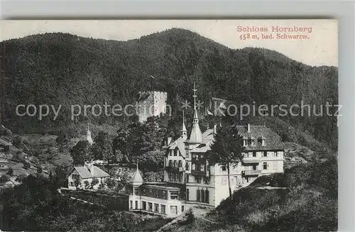 AK / Ansichtskarte Hornberg_Schwarzwald Schloss Hornberg Schwarzwald
