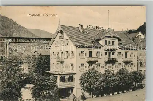 AK / Ansichtskarte Hornberg_Schwarzwald Hotel Post Hornberg Schwarzwald