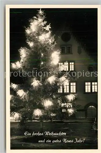 AK / Ansichtskarte Hornberg_Schwarzwald Weihnachts und Neujahrswuensche Hornberg Schwarzwald