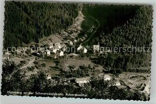 AK / Ansichtskarte Hornberg_Schwarzwald Fliegeraufnahme Rubersbachtal Hornberg Schwarzwald