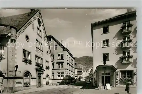 AK / Ansichtskarte Hornberg_Schwarzwald Rathaus Hotel Baeren Hornberg Schwarzwald