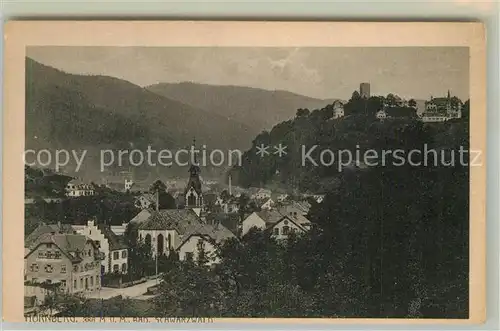 AK / Ansichtskarte Hornberg_Schwarzwald Kirche Panorama Hornberg Schwarzwald