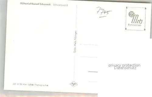 AK / Ansichtskarte Schonach_Schwarzwald Panorama Schonach Schwarzwald