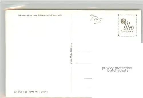 AK / Ansichtskarte Schonach_Schwarzwald Panorama Schonach Schwarzwald