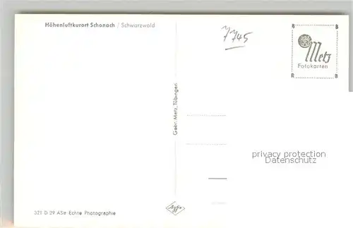 AK / Ansichtskarte Schonach_Schwarzwald Panorama Schonach Schwarzwald