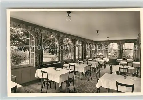 AK / Ansichtskarte Schonach_Schwarzwald Hotel Pension Rebstock Speisesaal Schonach Schwarzwald