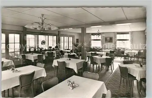 AK / Ansichtskarte Schonach_Schwarzwald Hotel Pension Rebstock Gastraum Schonach Schwarzwald