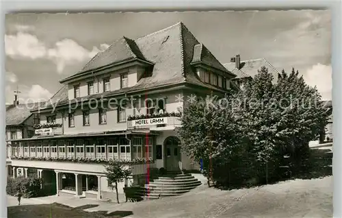 AK / Ansichtskarte Schonach_Schwarzwald Hotel Pension Lamm Schonach Schwarzwald