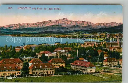 AK / Ansichtskarte Konstanz_Bodensee Panorama Saentis Konstanz_Bodensee