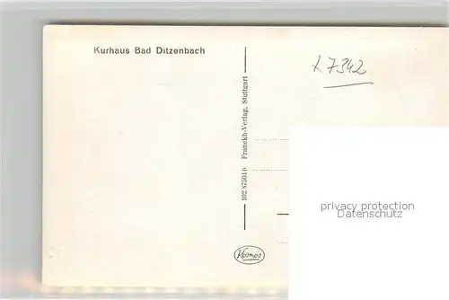 AK / Ansichtskarte Bad_Ditzenbach Kurhaus Bad_Ditzenbach