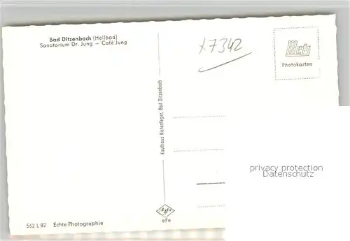 AK / Ansichtskarte Bad_Ditzenbach Sanatorium Jung Bad_Ditzenbach