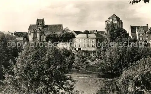 AK / Ansichtskarte La_Roche Posay Le Donjon Eglise fortifiee et Hostellerie du Val de Creuse La_Roche Posay
