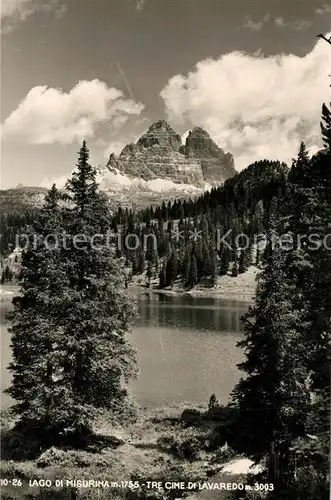 AK / Ansichtskarte Lago_di_Misurina Tre Cime di Lavaredo Lago_di_Misurina