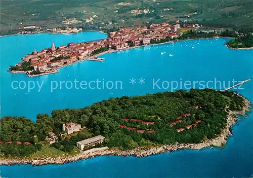 AK / Ansichtskarte Porec Fliegeraufnahme Otok SV. Nikola Porec