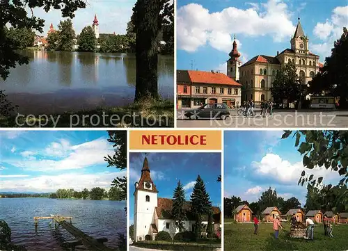 AK / Ansichtskarte Netolice_Nettolitz_Czechia okrs Prachatice Kirche Seepartien 