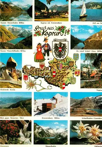 AK / Ansichtskarte Kaprun Kitzsteinhorn Stausee Mooserboden Wasserfallboden Steinernes Meer
Adolf Schaerf Haus Kaprun